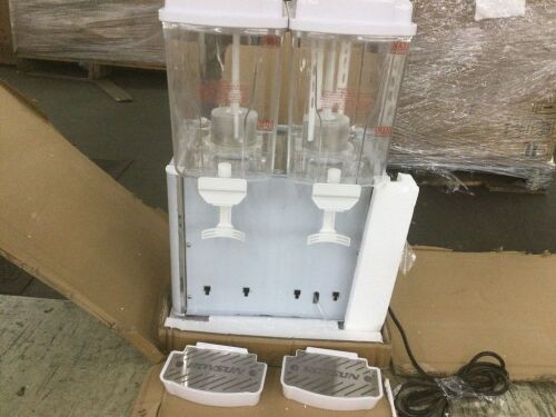ROVSUN 9.6 Gal 2 Tank Commercial Beverage Dispenser with Thermostat Controller - Gets Cold, Blades Turn