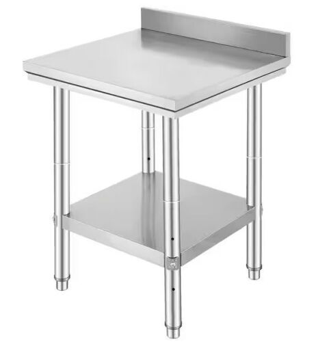 24 x 24 x 35 in. Stainless Steel Kitchen Prep Table with Adjustable Height
