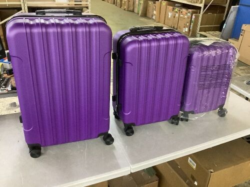 3 Piece Luggage Set - 28" One is Damaged