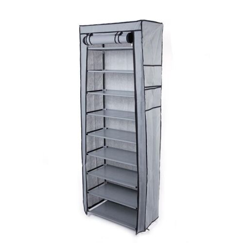 10 Tiers 27 Pairs Shoe Tower Cabinet