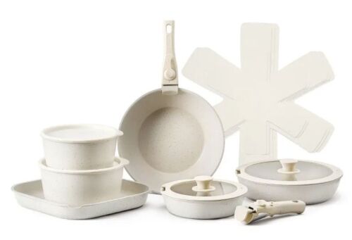 VEVOR 17 Piece Pots and Pans Set Nonstick, Detachable Handle