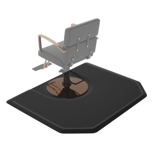 OmySalon 4' x 5' Salon Anti Fatigue Hexagon Barber Mat for Round Base Styling Chair 7/8in Thick