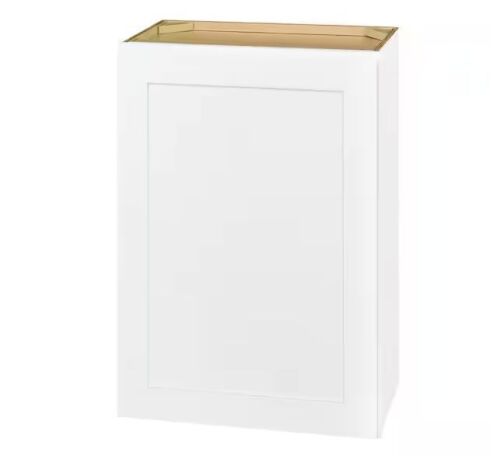 Hampton Bay Avondale 21 in. W x 12 in. D x 30 in. H Ready to Assemble Plywood Shaker Wall Kitchen Cabinet in Alpine White