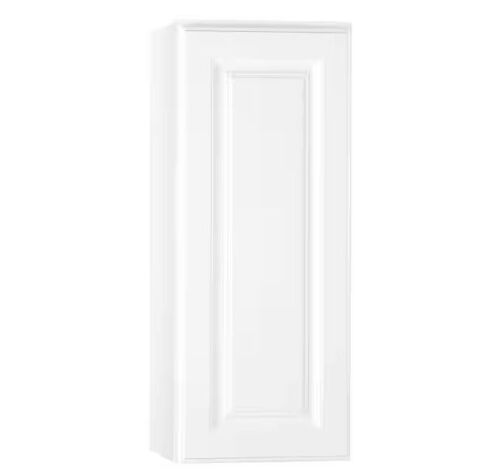 Hampton Bay Hampton 12 in. W x 12 in. D x 30 in. H Assembled Wall Kitchen Cabinet in Satin White