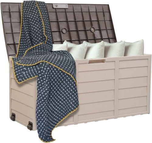VINGLI 75 Gallon Resin Outdoor Deck Box