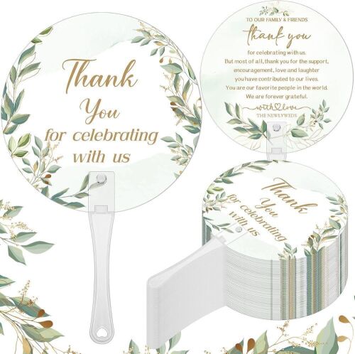 Lot of (2) 100 Pcs Wedding Hand Fans for Guests
