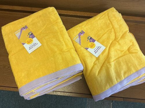 Reversible Beach Towels, Lot of 4