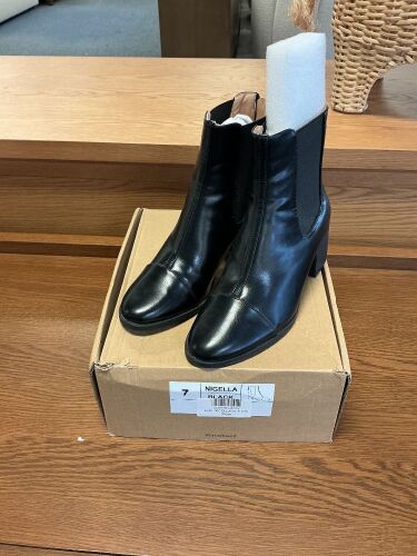 Ankle Boots, Size 7, Black