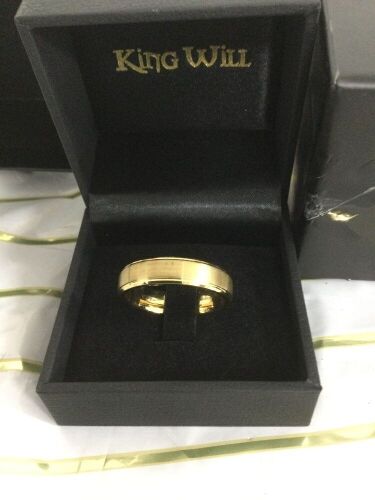 King Will GLORY Tungsten Carbide Wedding Rings for Men Women, 8mm Width Tungsten Wedding Band High Polish Finish Beveled Polished Edge Comfort Fit