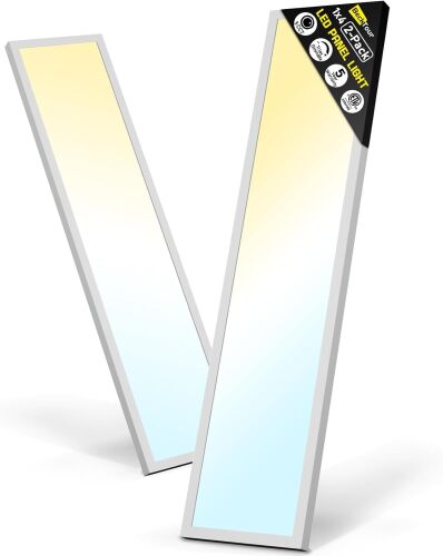 1x4 Led Flat Panel Light Surface Mount 2-Pack