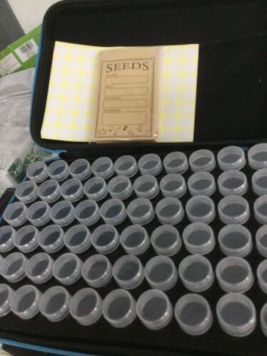 114 Slots Seed Storage Organizer Kit with 20 Envelopes, Waterproof Seed Storage Box, Transparent Bottles