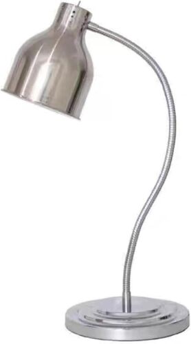 Desktop Food Heat Lamp 250W Single Head Vertical Hose Food Heat Lamp is Suitable for Restaurants and Hotels,Silver Lamps