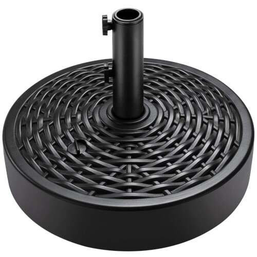 Plastic Patio Umbrella Base Pole Holder Accessory w/ 2 Adjustable Knobs