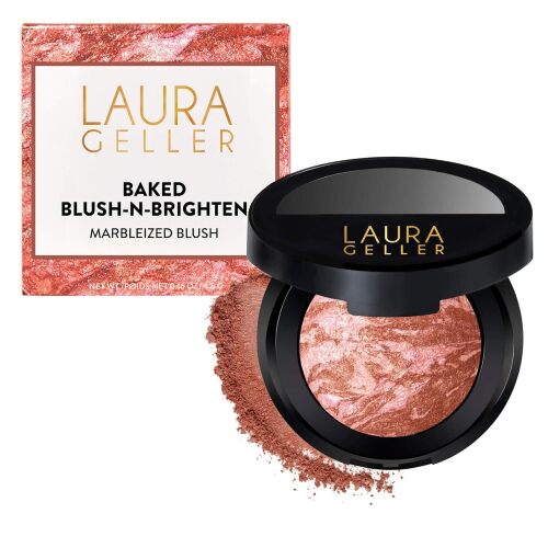 Baked Blush-n-Brighten for Mature Skin - 06 Sunswept - Powder Blush Won't Settle into Fine Lines - Buildable Natural Finish – Longlasting Formula - Made in Italy​