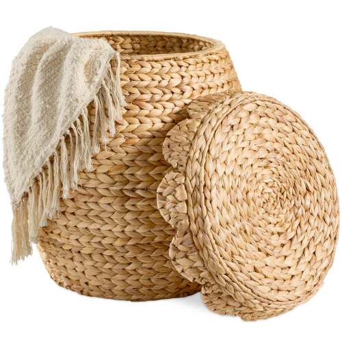 Scalloped Hyacinth Storage Tote Basket