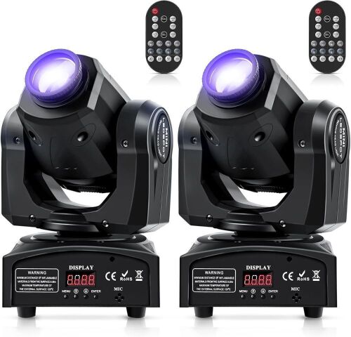 2PCS 60W LED Moving Head Light Stage Lights with Remote Control