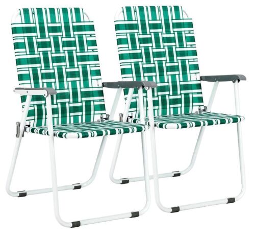 Portable Outdoor Folding Chair, Set of 2