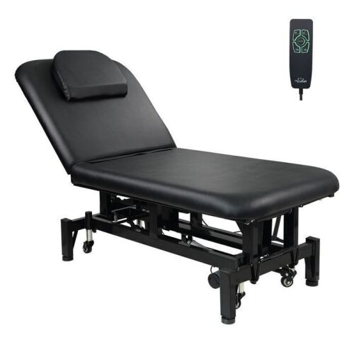 OmySalon 71in Heavy Duty Electric Dual-Motor Remote Control Physical Therapy Massage Table with Adjustable Height & Backrest
