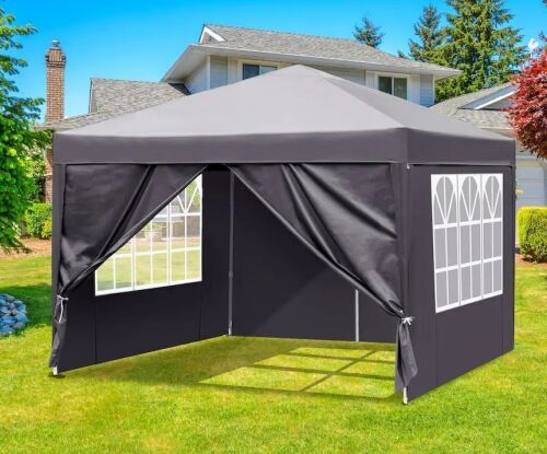 10' x 10' Pop Up Canopy Tent wth 4 Removable Walls