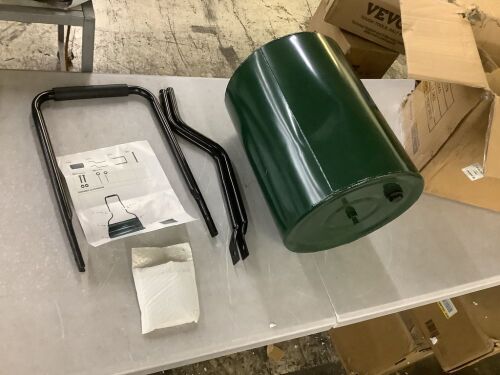 16in Steel Lawn Roller Fillable with Water/Sand - Dented, Missing Cross Bar