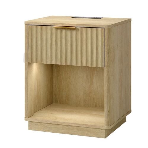 1 Drawer Nightstand with Charging Station