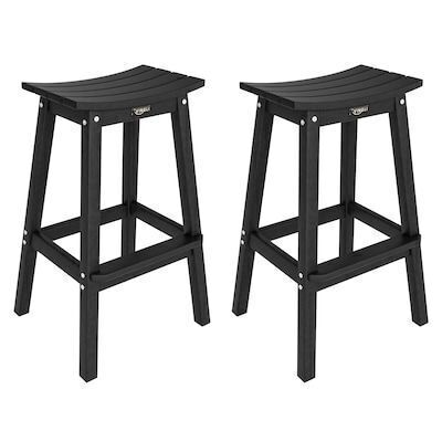VINGLI 30-in H HDPE Bar Stools with Footrest, 2 Pack