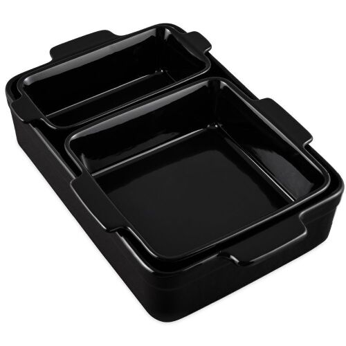 3-Piece Ceramic Bakeware Set, Stoneware Baking Dishes, Casserole Serving Set