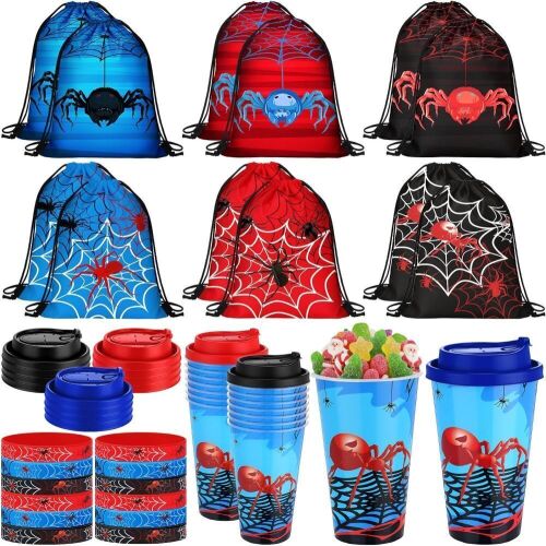 48 Pcs Spider Party Supplies