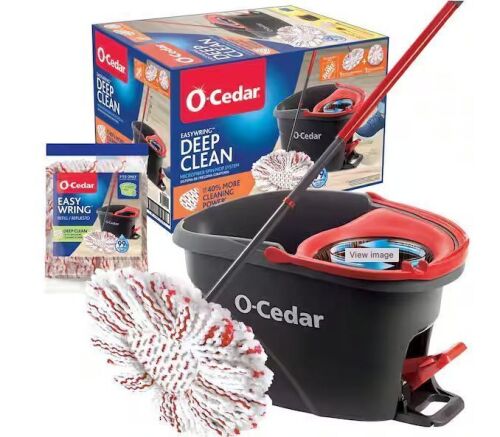 O-Cedar EasyWring Deep Clean Microfiber Spin Mop w/ Bucket System