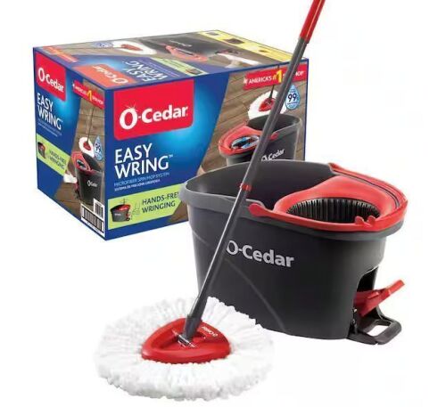 O-Cedar EasyWring Microfiber Spin Mop with Bucket System