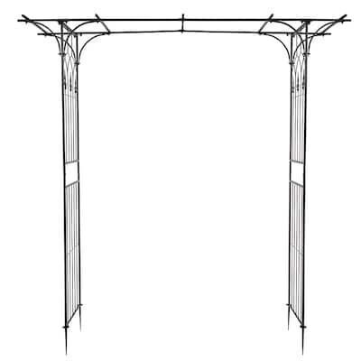 VINGLI 81.1W x 81.88H Flat Top Steel Garden Arbor