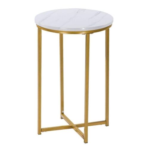 Faux Marble Side Table