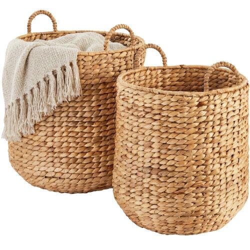 2-Piece Round Nesting Baskets W/Handles