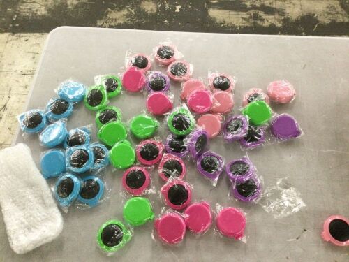 Colorful Compact Mirror & Brush, 50pc