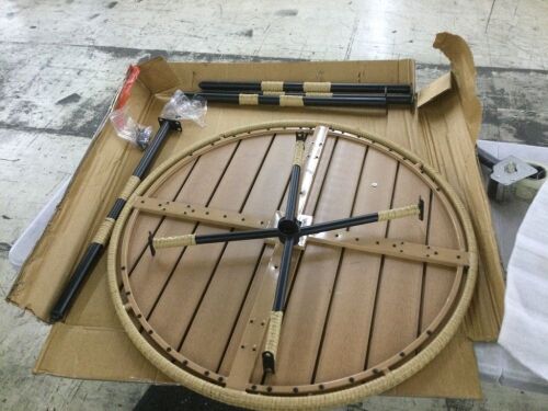 Outdoor Patio Dining Table with Umbrella Hole - Missing Hardware