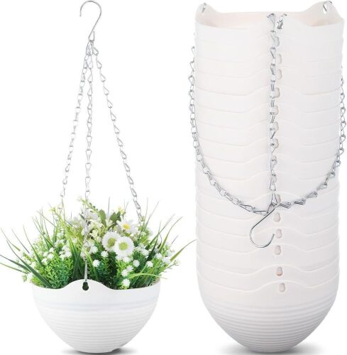 16 Pack Self Watering Hanging Planters 8 Inch