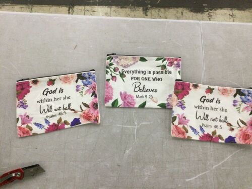 Christian Themed Makeup Bags, 20pc