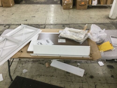 VINGLI 36-in W Lift Top Framhouse Coffee Table - Missing Some Hardware