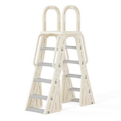 VINGLI A-Frame Pool Ladder for Above Ground Pools with Handrails