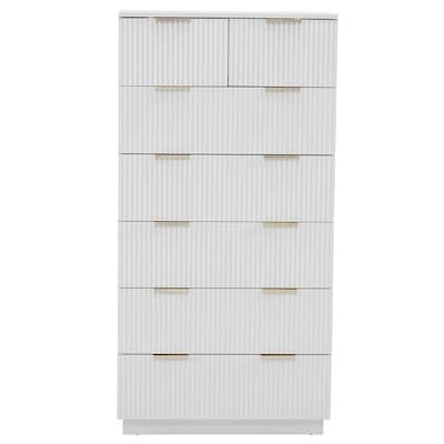 White 7 -Drawer Tall Dresser