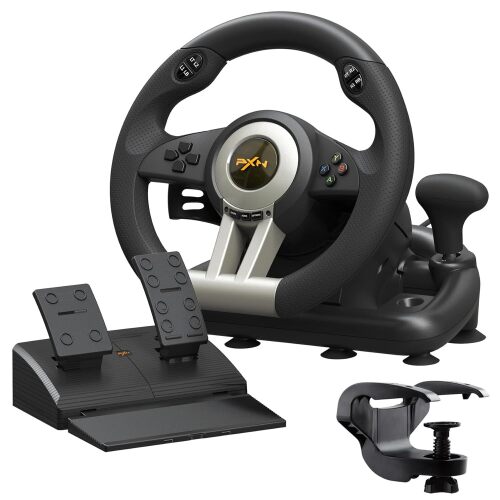 PXN PC Racing Wheel, V3 PRO 180 Degree Universal USB Car Sim Game Steering Wheel with Pedals for Xbox One, Xbox Series S/X, PS3, PS4, Switch