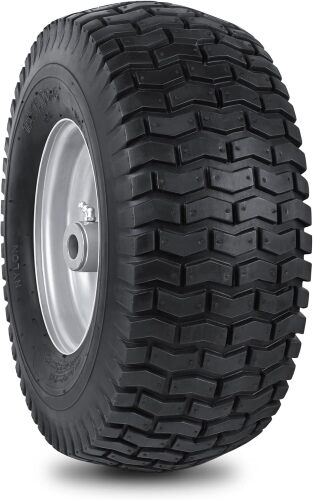 15x6.00-6nhs Lawn Mower Front Tire 4 Ply 15x6x6 Lawn Mower 570 Lbs Tire and Wheel with 3/4" Iron Bushing and 6 Spacers, Replacement for Garden Lawn Tractor Riding Lawn Mowers, 1 Pack