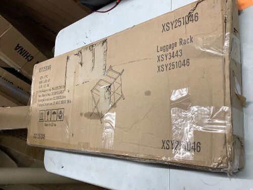 Luggage Rack with Storage Compartments