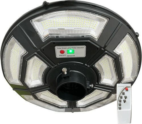 Locontifni 4200W Outdoor Street Light Head, Solar Powered, IP65 Waterproof, 360000LM 750 LEDs, Dusk to Dawn, Timer, Landscape Path Lamps, Post Lamp with Remote for Lawn Pathway Driveway Yard