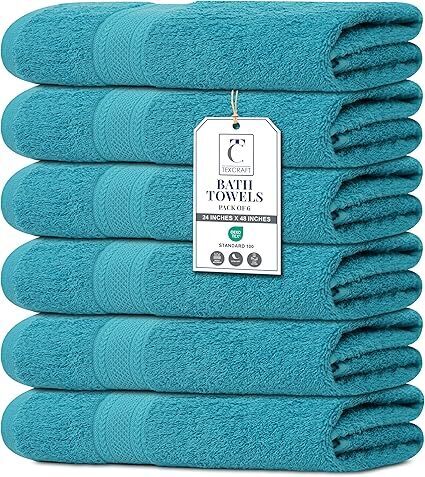 Set of 6 – 100% Cotton Terry Hand Towels