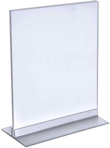 Vertical or Horizontal T-Strip Acrylic Sign Holder