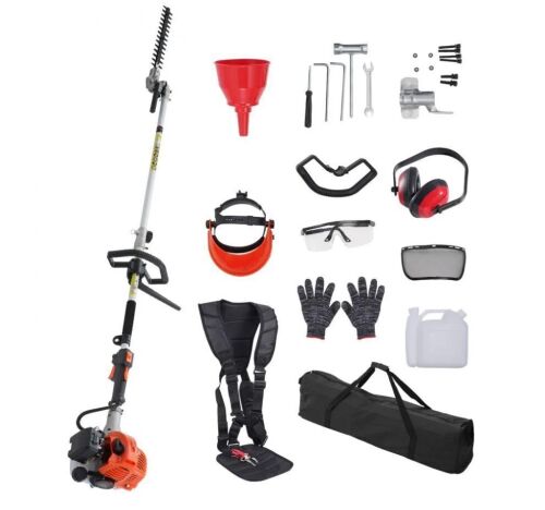 VEVOR 15.7-inch 26CC 2 Cycle Gas Hedge Trimmer with Dual Sided Dual Action Blade, 270° Adjustable Trimmer Head