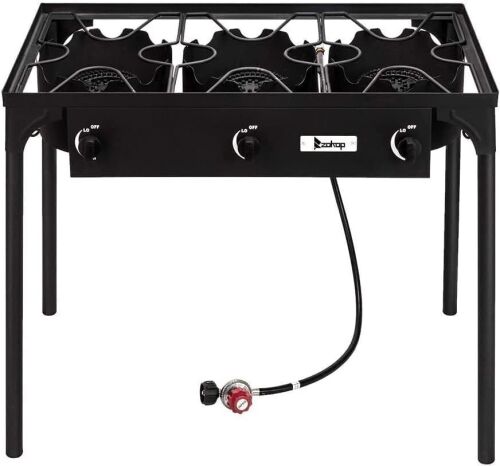 3 Burner Propane Stove with Detachable Legs, 225000 BTU