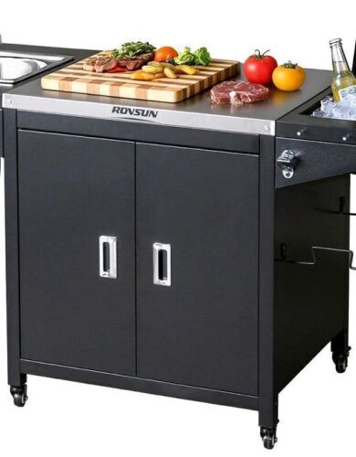 ROVSUN 61" Outdoor Grill Cart - Missing Box B, See Pics