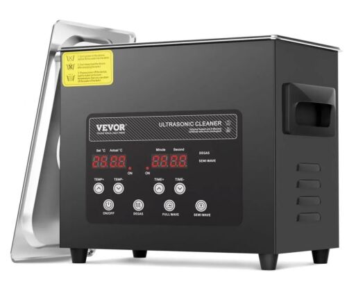 VEVOR 3L 120W Digital Ultrasonic Cleaner, Degassing and Gentle Mode, 40kHz